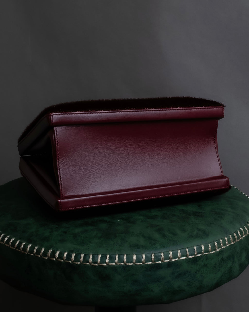 "LOEWE" Seal fur leather hand bag