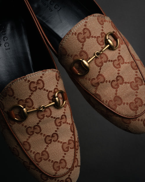 “GUCCI” 2015-2022 GG canvas horsebit loafers