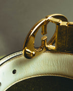 “Gucci” Leather reversible Double G belt