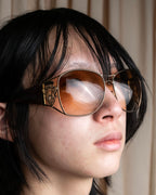 "GUCCI" Teardrop frame smoking lens sunglasses