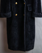 "GUCCI" 80's Gold button design brushed wool long chester coat