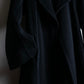 "Vintage large lapel design belted long gown coat"