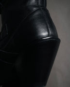 “CELINE” 19-23 Multi buckle zip biker boots