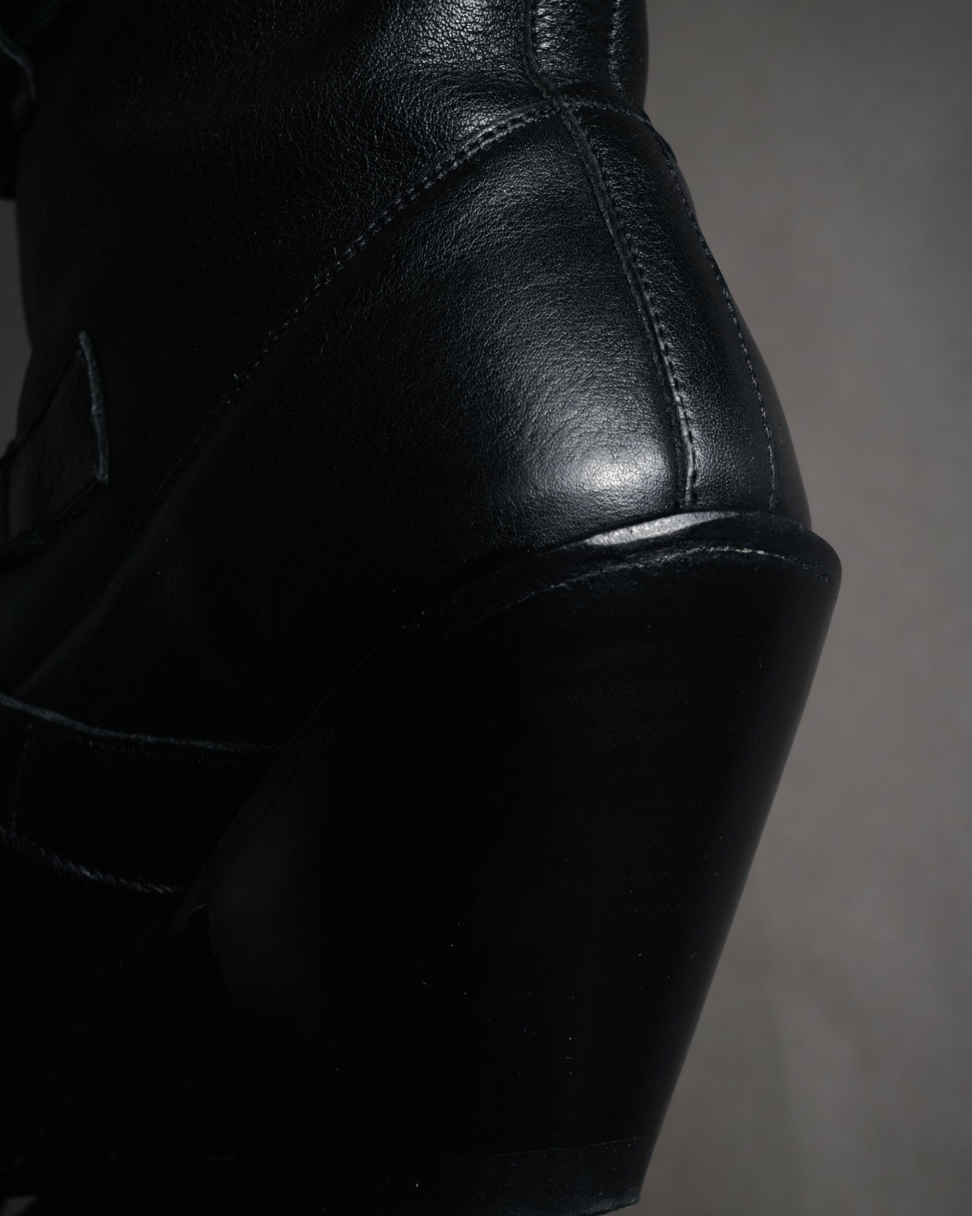 “CELINE” 19-23 Multi buckle zip biker boots