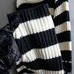 "liz claiborne" Thick pitch striped bicolor knit pullover