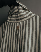 -SPECIAL- “LOEWE” 2010’s striped ribbon sleeve long gown coat