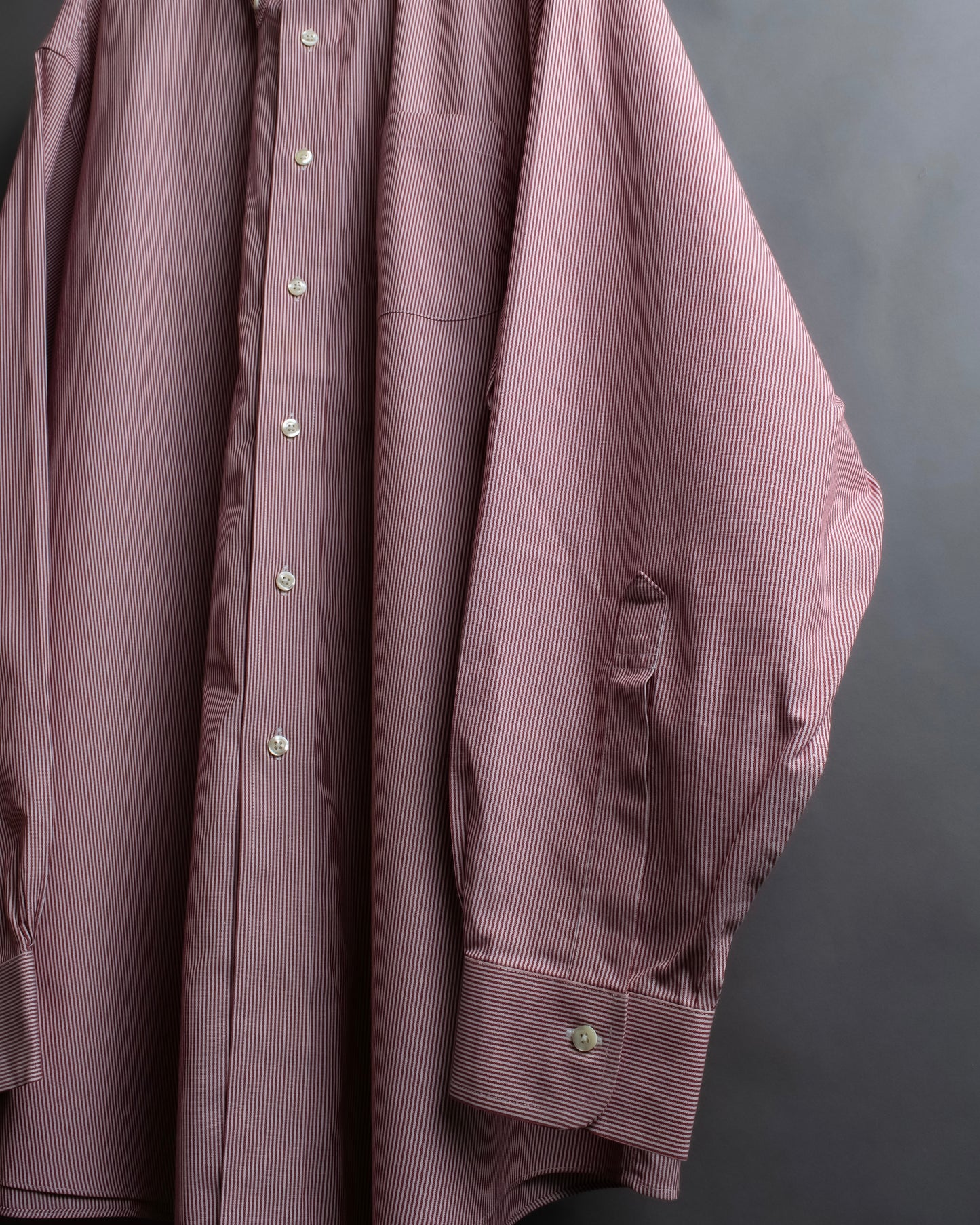 "BROOKS BROTHERS" Ultra thin stripe button down colour oversized shirt