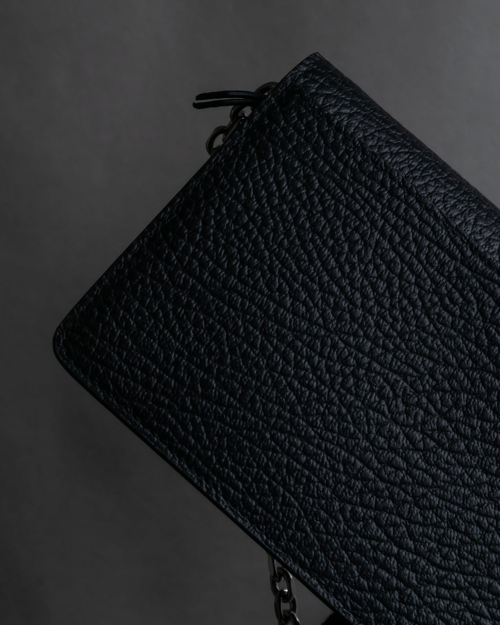 "MAISON MARGIELA" Grained leather chain wallet bag
