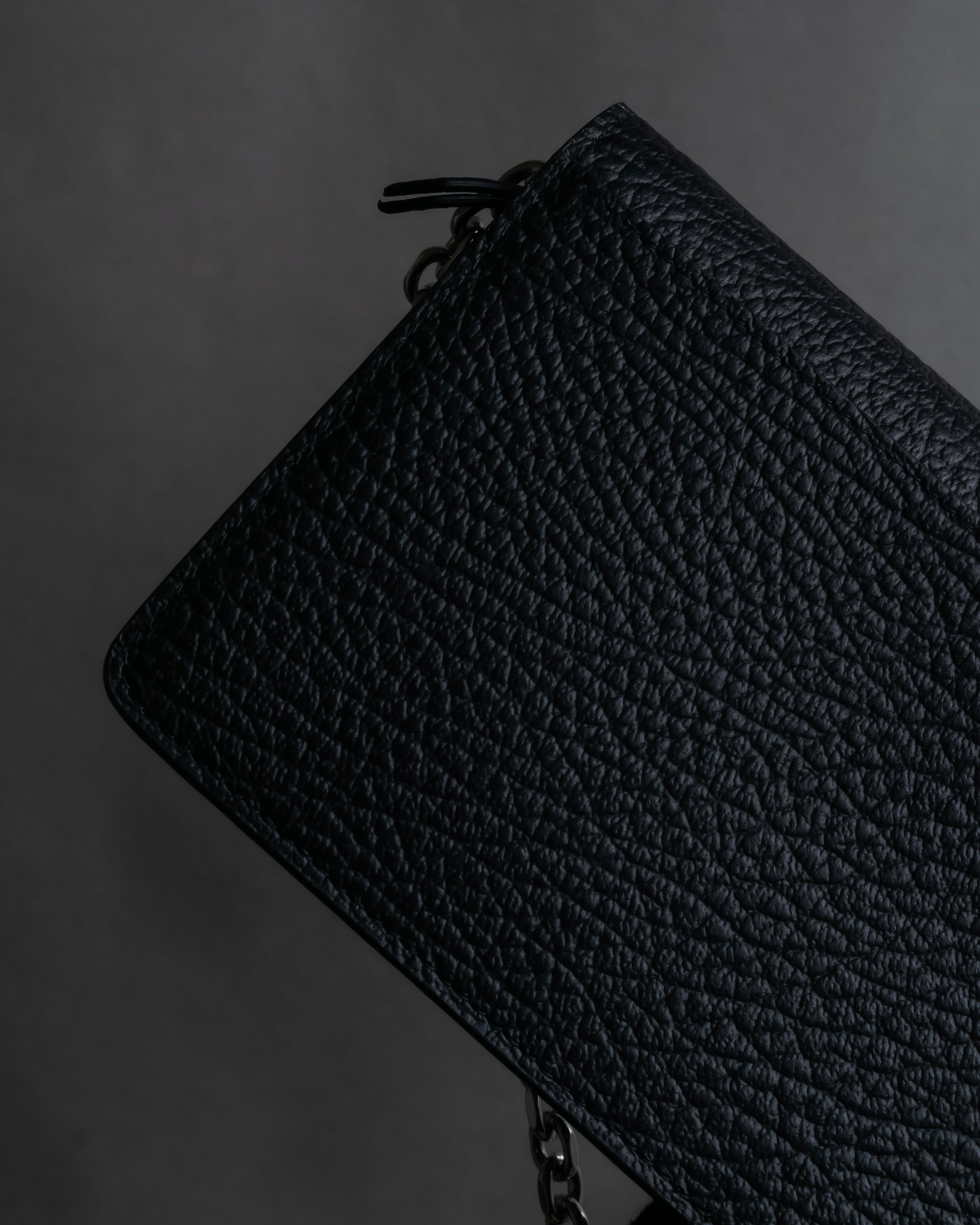 "MAISON MARGIELA" Grained leather chain wallet bag