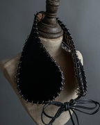 "LOEWE" Ring design leather corset necklace