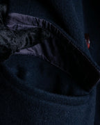 "Vintage double breasted velour trimmed chester coat"