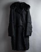 -SPECIAL- "GUCCI" 90's-00's Leather combination fur long coat