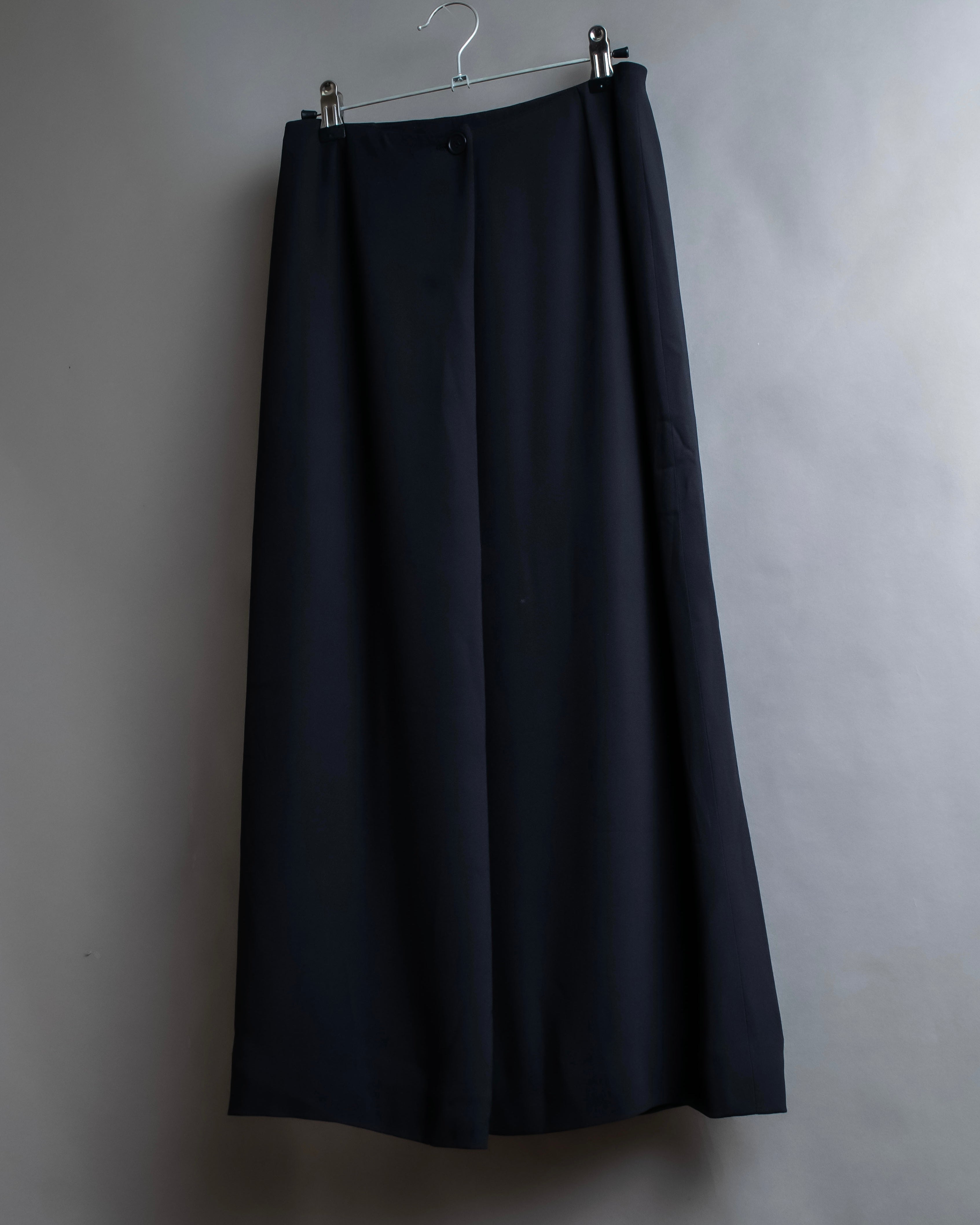 "HERMES" 100% silk straight silhouette maxi skirt