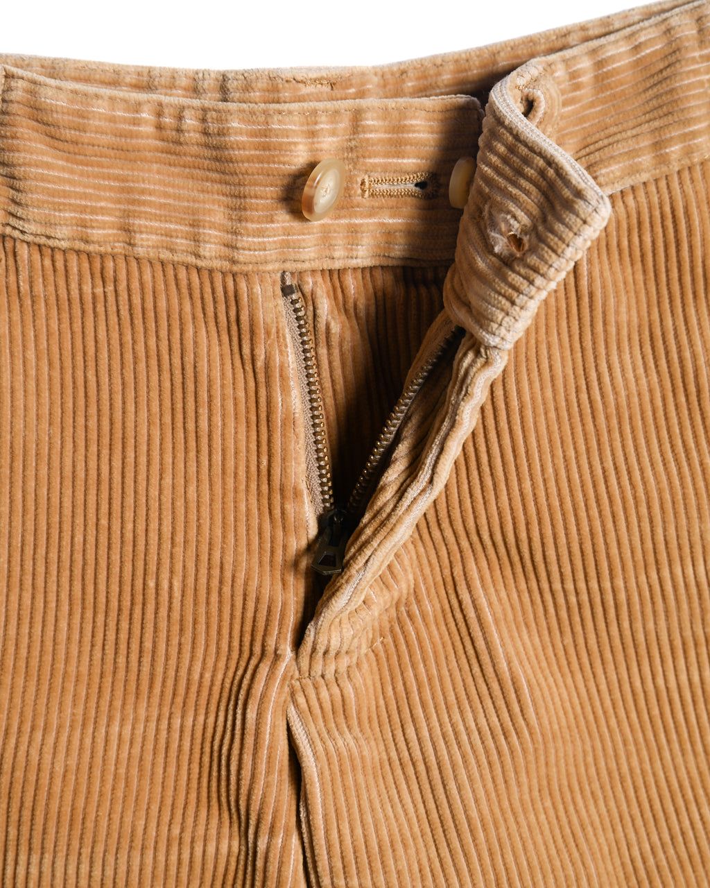 RALPH LAUREN/ Corduroy Cuffed Wide Trousers Brown