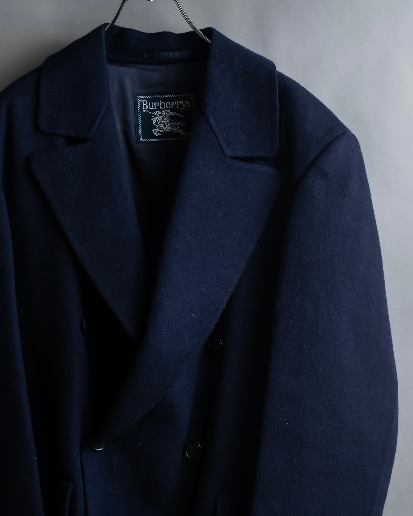 "BURBERRYS" Oversized wide lapel tailored coat