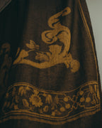 -SPECIAL- “LOEWE” 90’s-00’s Botanical anagram jacquard fringe stole