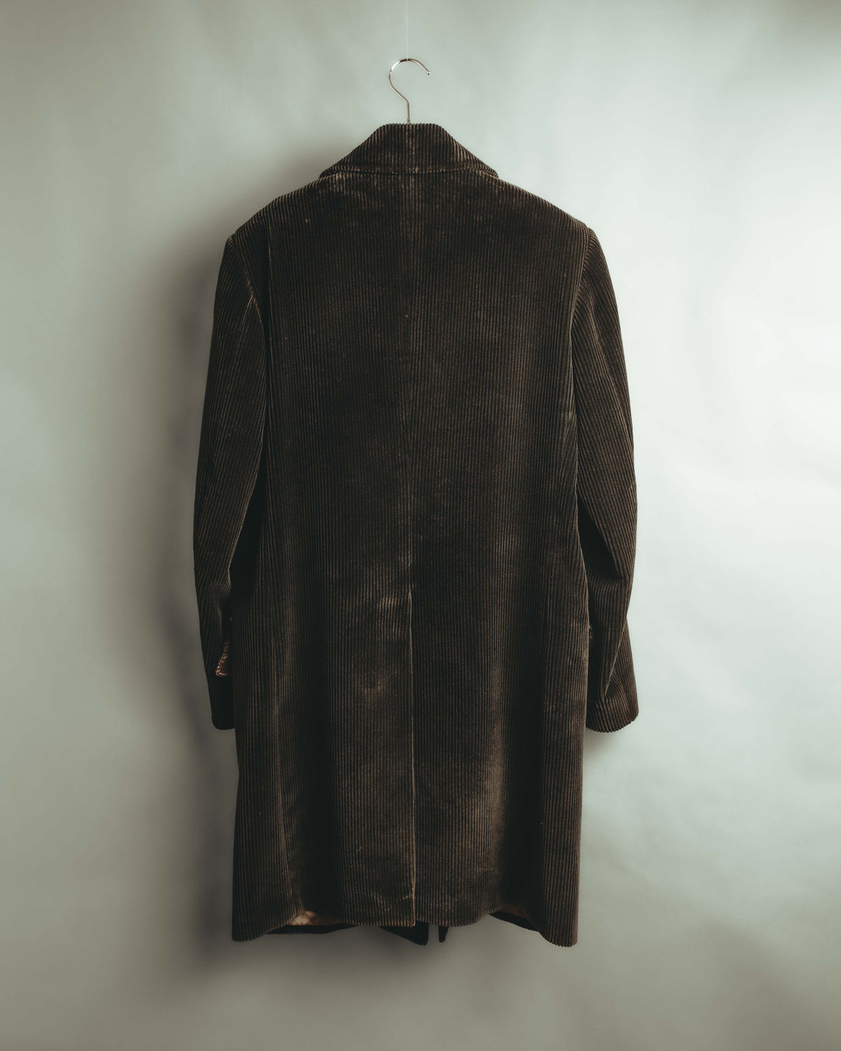 -SPECIAL- "GUCCI" 90's-00's Dark brown corduroy tailored chesterfield coat