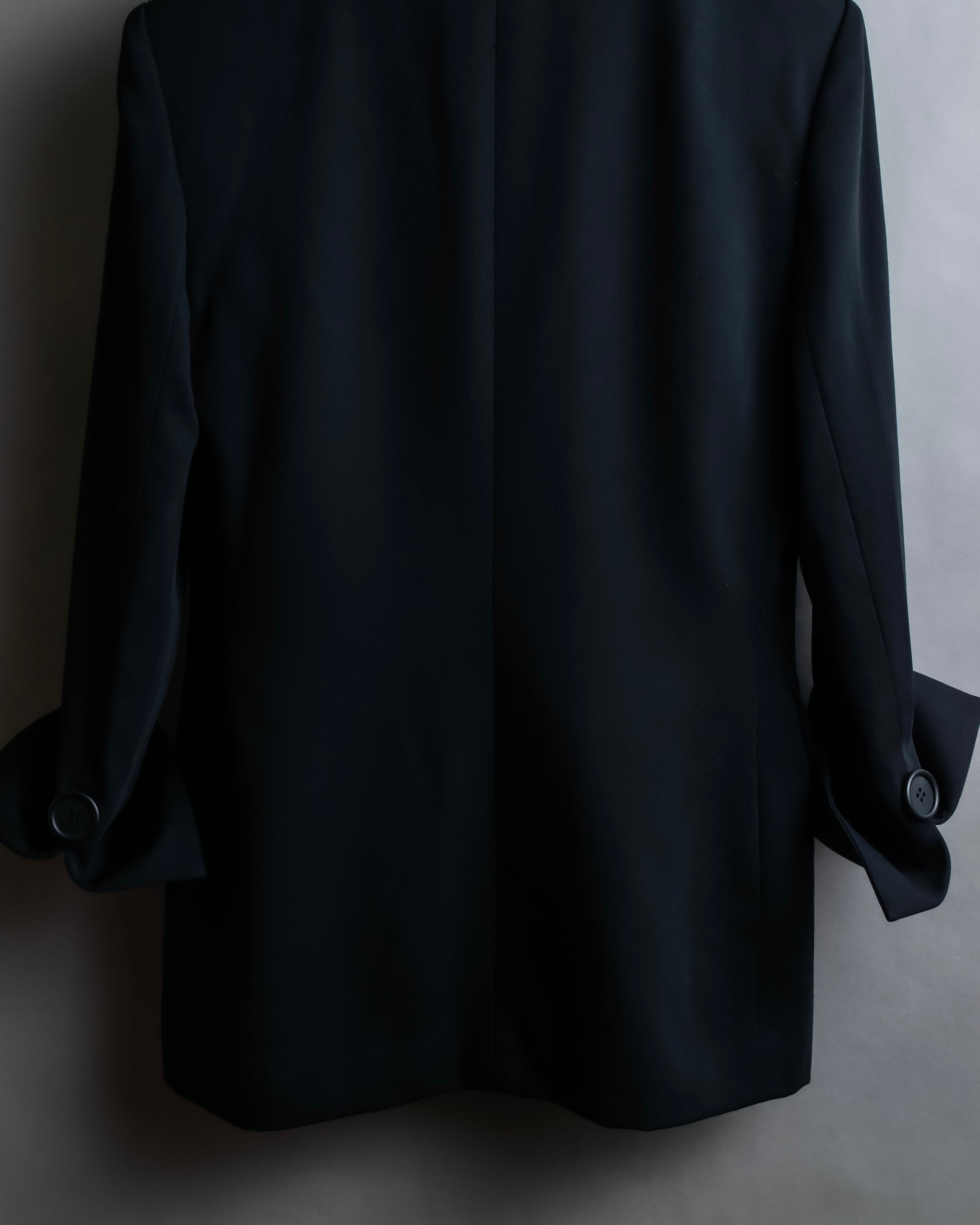 "Christian Dior" Jacquard switching design no-collar jacket