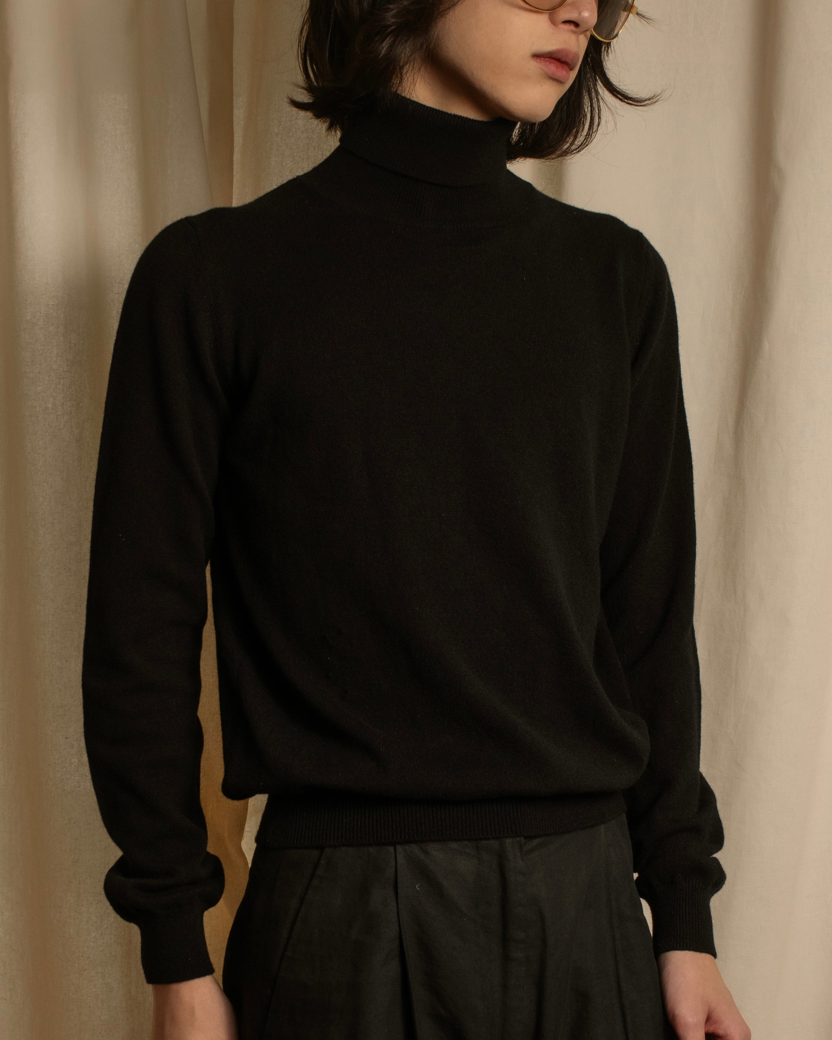 "PRADA" High-gauge folded turtleneck knit