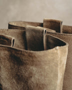 -SPECIAL- “Dior” 00’s Taupe suede square toe riding boots