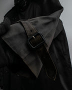 "BURBERRYS" Traditional detail double-breasted stand color trench coat