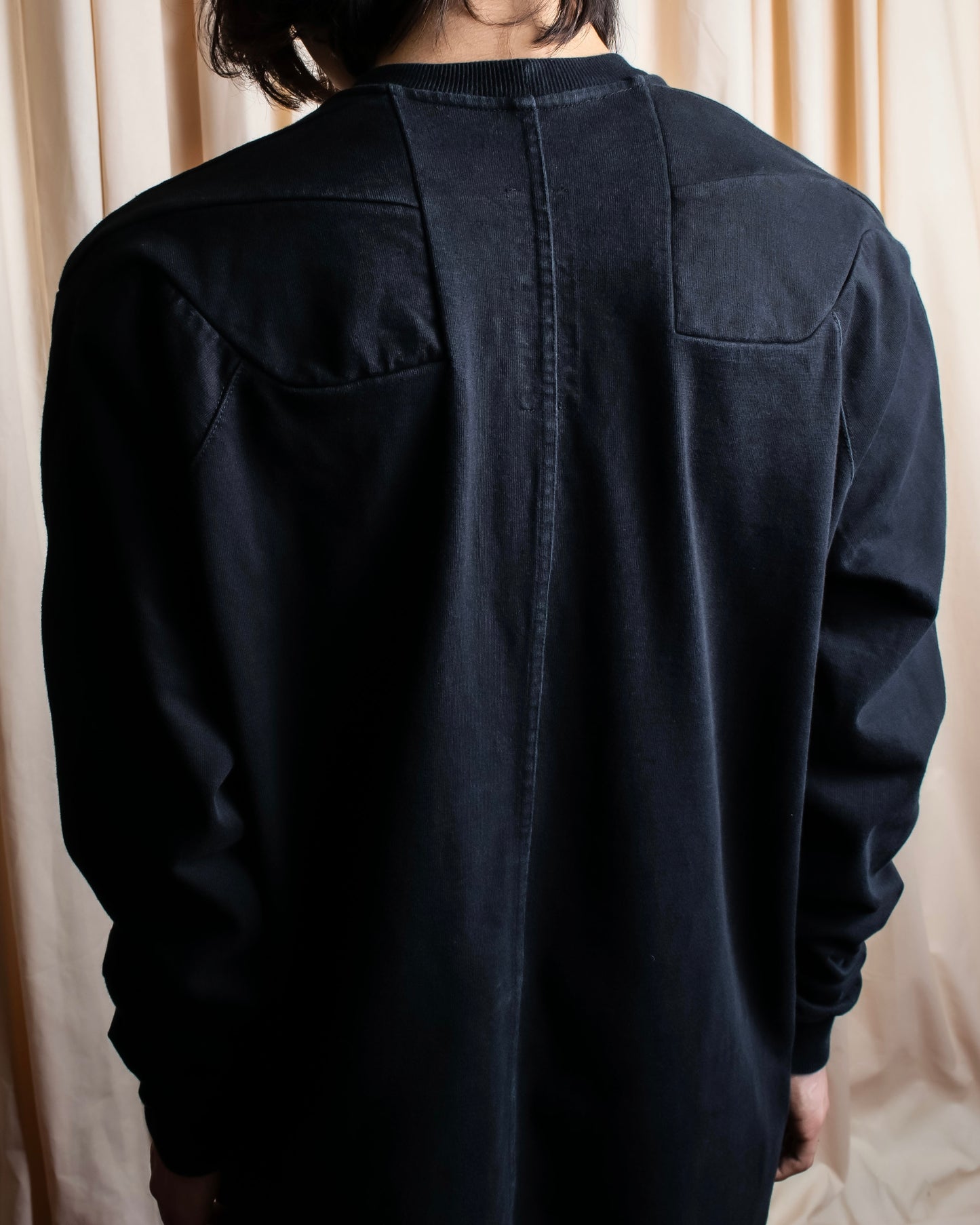 "Rick Owens" 21SS shoulder cutting designed sweatshirt