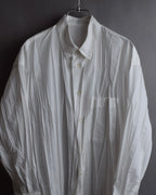 "ISSEY MIYAKE" Pleated design polyester long shirt