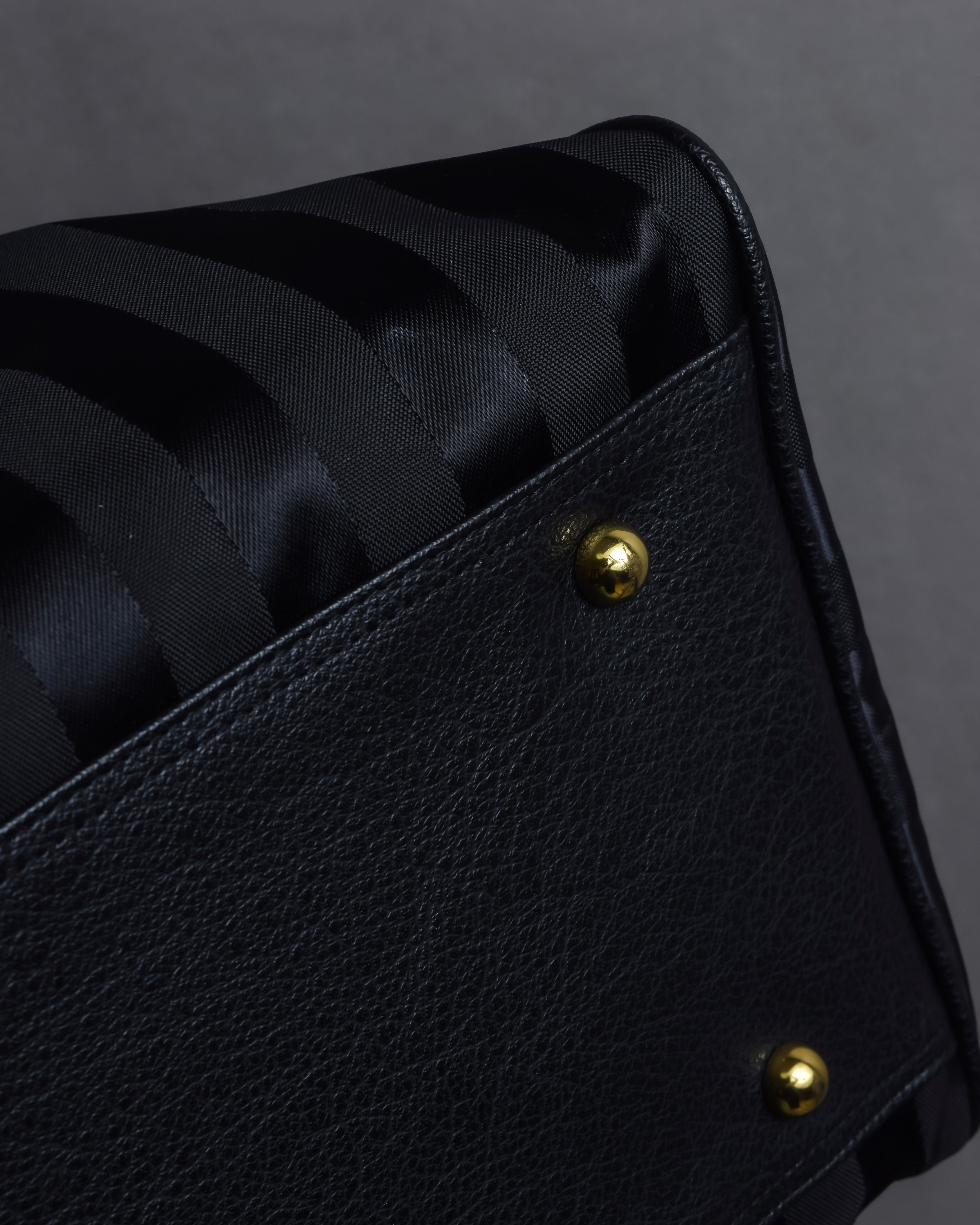 "Rudolph Valentino" Striped nylon combination 2-way boston bag