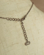 "Christian Dior" 80's-90's Rhinestone oval pendant necklace