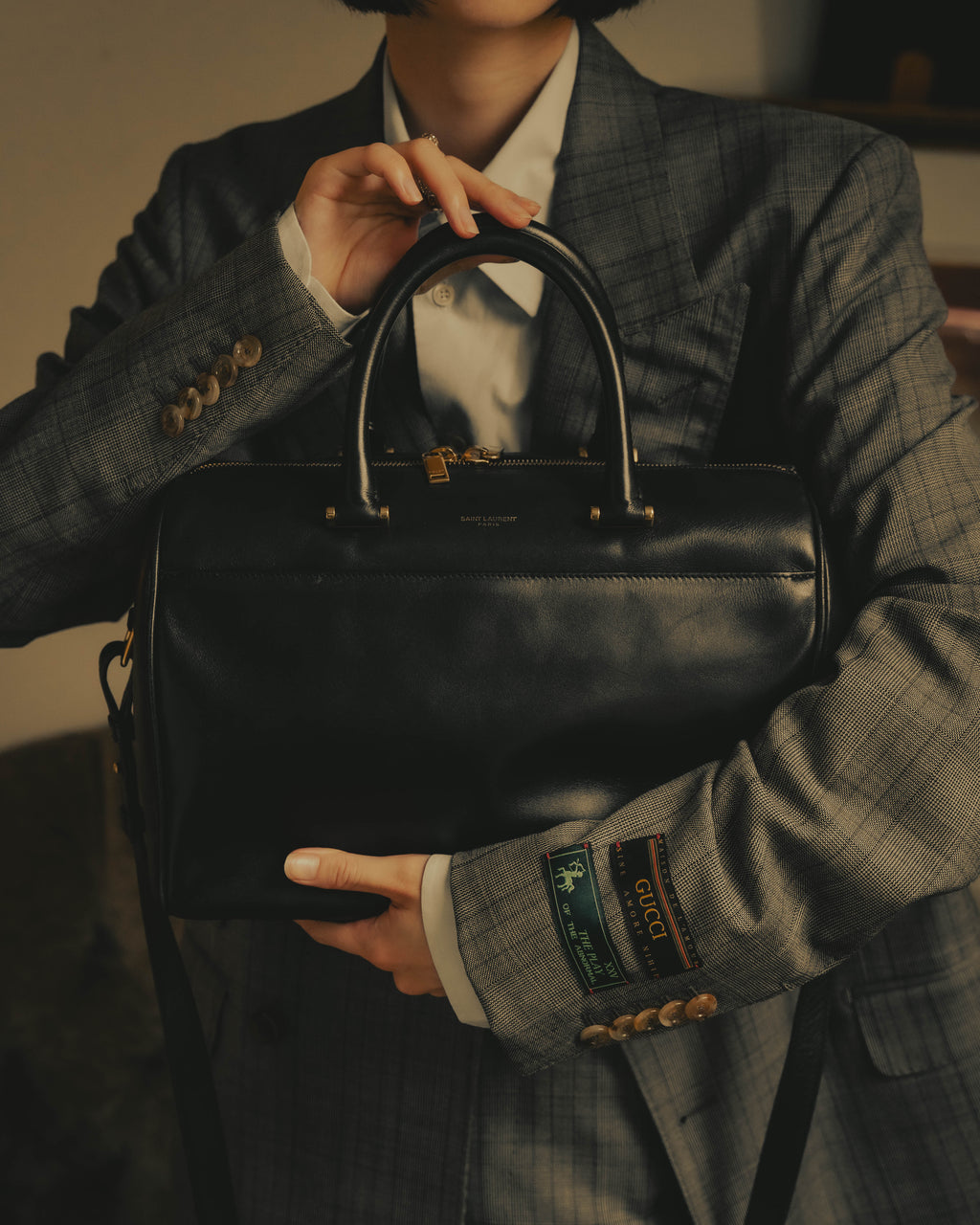 -SPECIAL- “Saint Laurent” 2012-2016 Classic Duffle 12 smooth calfskin bag