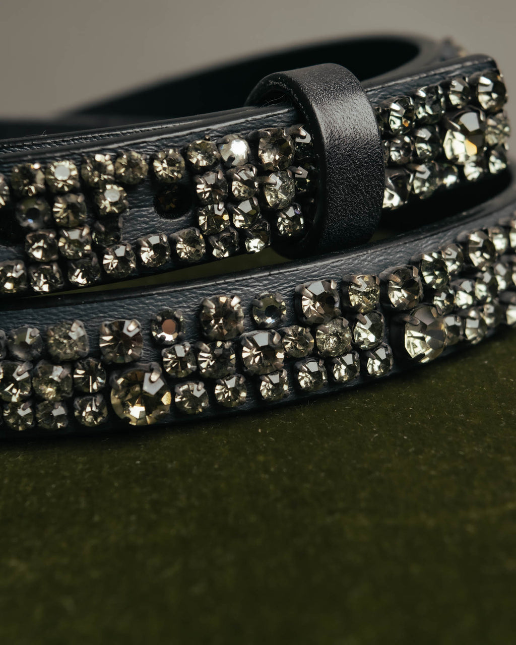 “CÉLINE” 2010 Crystal embellished leather belt