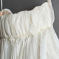 "GIANFRANCO FERRE" Frilled organza pannier docking design pleated dress