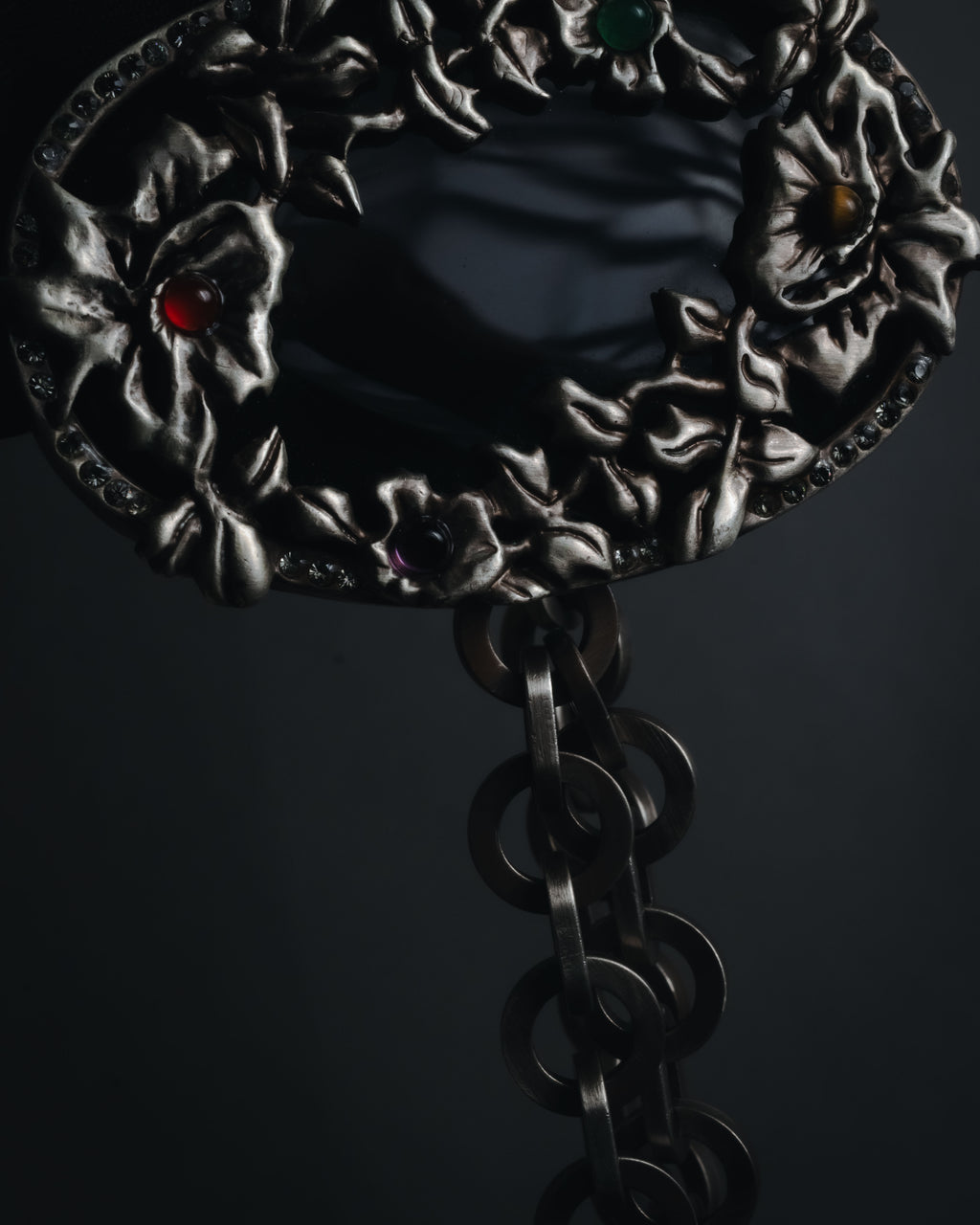 "VALENTINO GARAVANI" 2010’s dark romantic statement necklace＆belt