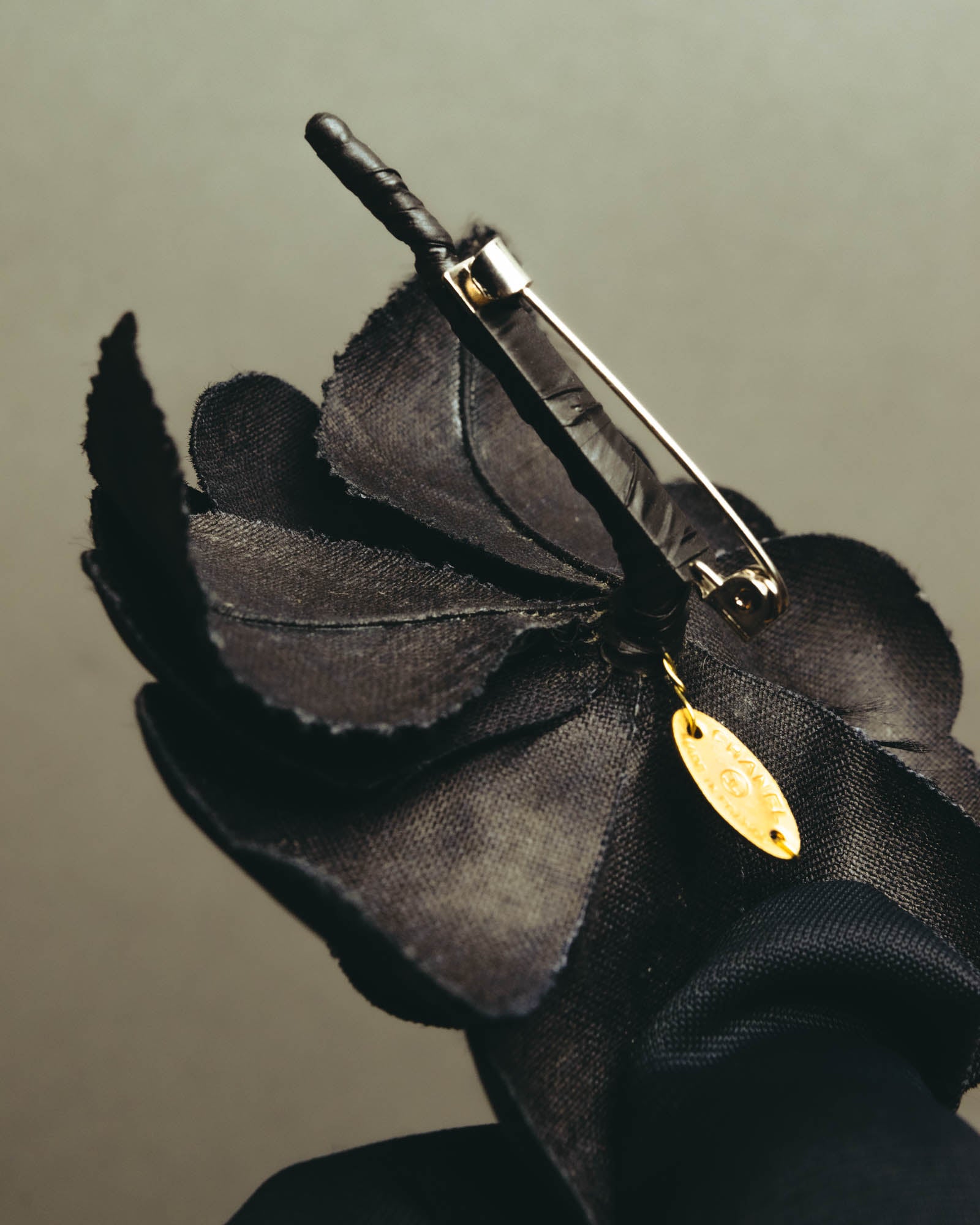 "CHANEL" 80's-early 90's Sculptural camellia brooch