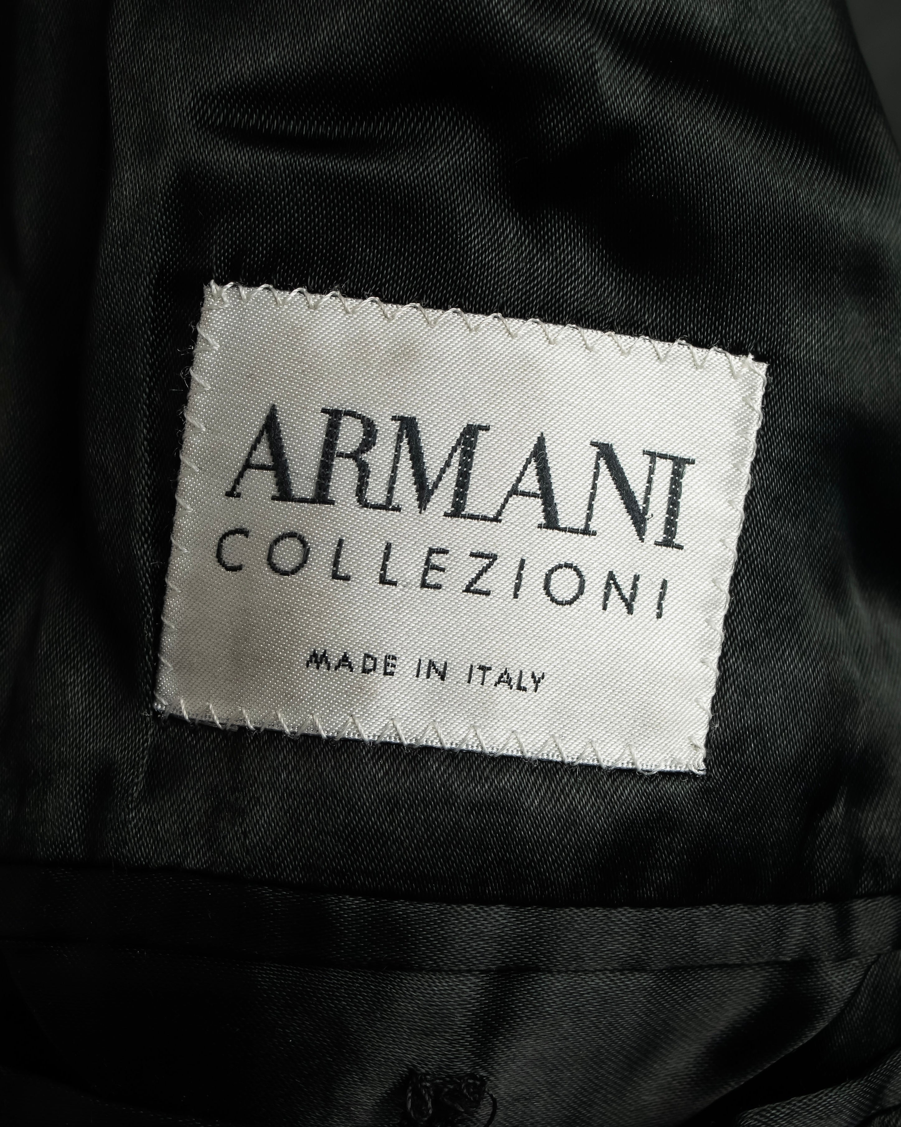 "ARMANI COLLEZIONI" Classic detail cashmere blend long chester coat