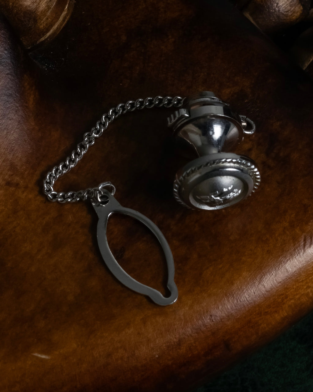 "BURBERRYS" Equestrian Knight engraved silver cufflinks