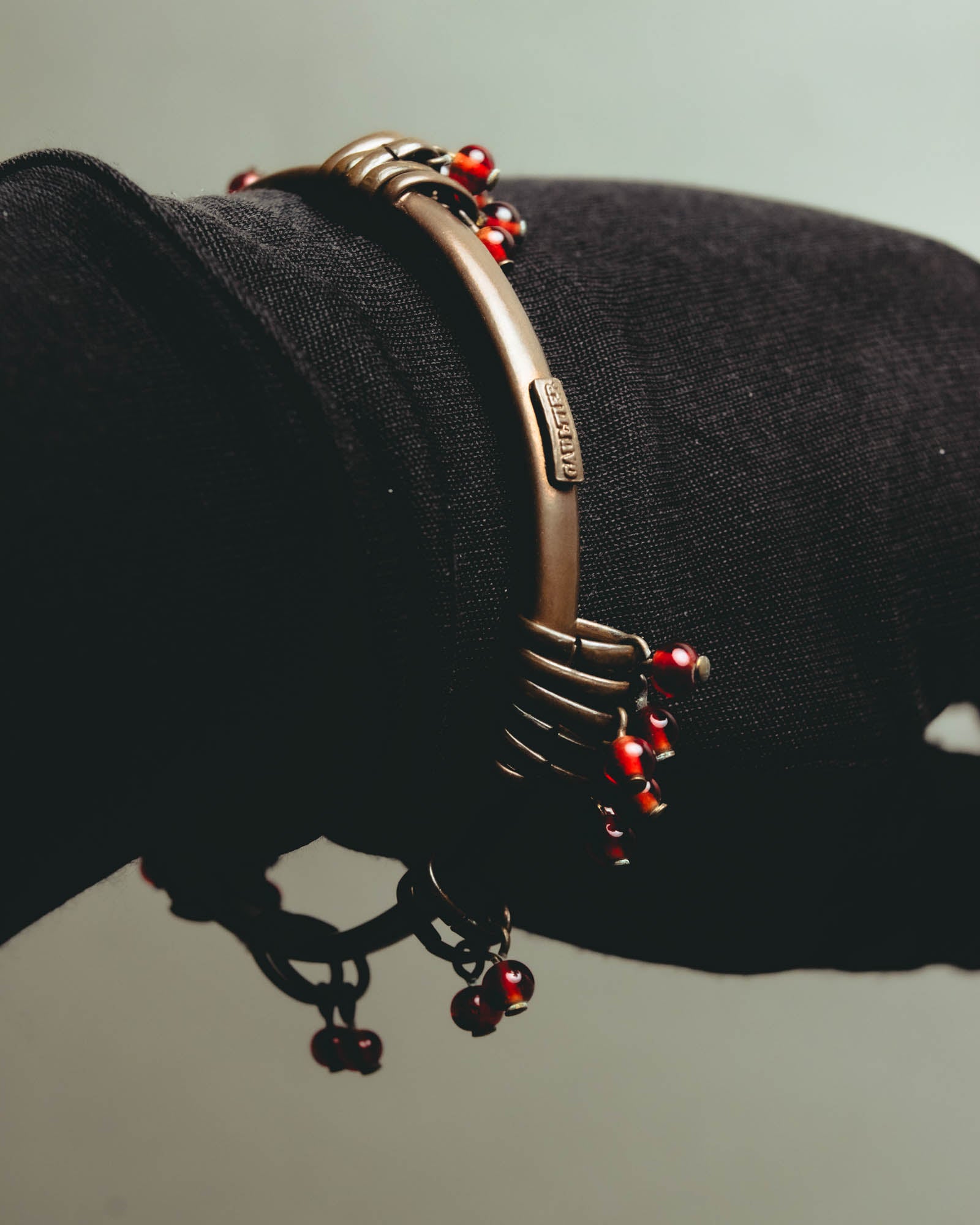 "Jean Paul Gaultier" 90's-00's Sculptural red bead bangle