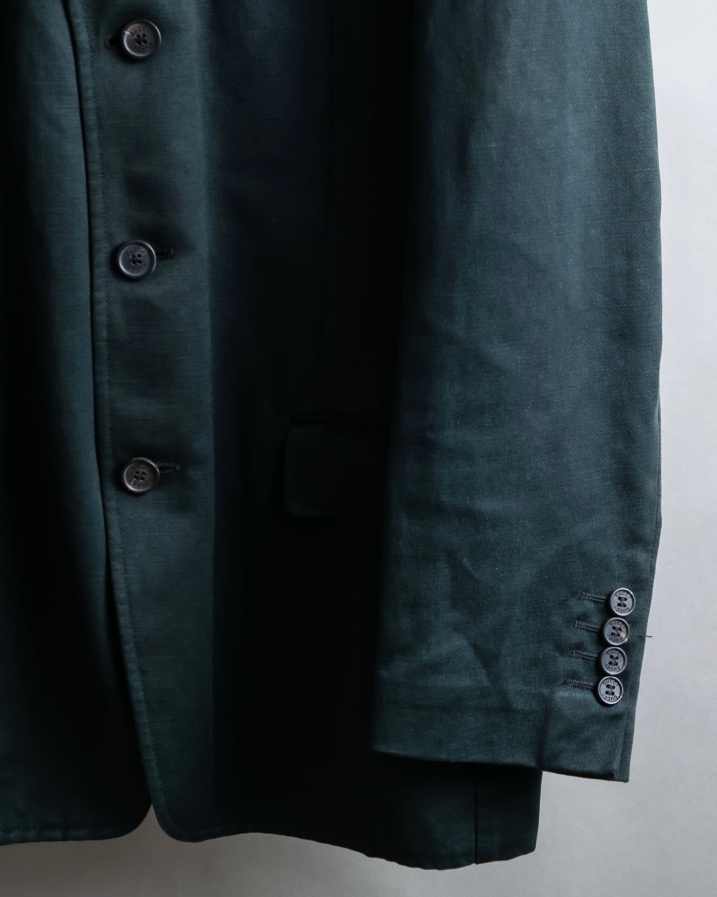 "GUCCI" Linen mix oversized tailored jacket