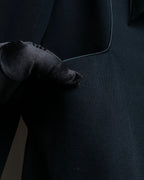 "HERMES" Ribbon scarf detail shaped coat