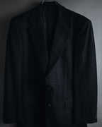 "Burberrys" 90’s dark check wool cashmere blend tailored jacket