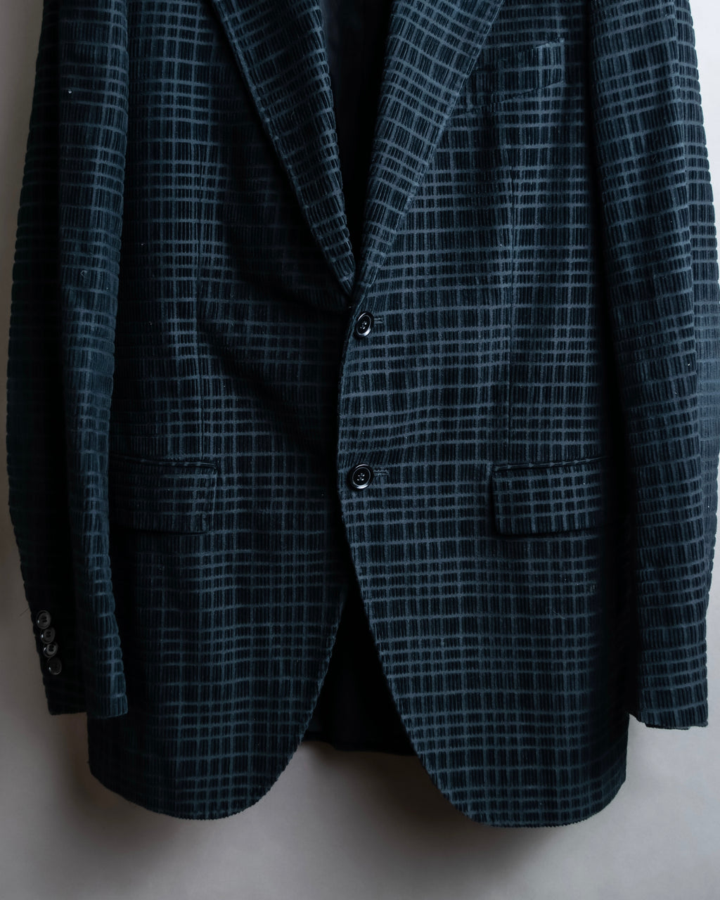 "DOLCE &amp; GABBANA" Checkered velvet tailored jacket