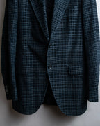 "DOLCE &amp; GABBANA" Checkered velvet tailored jacket