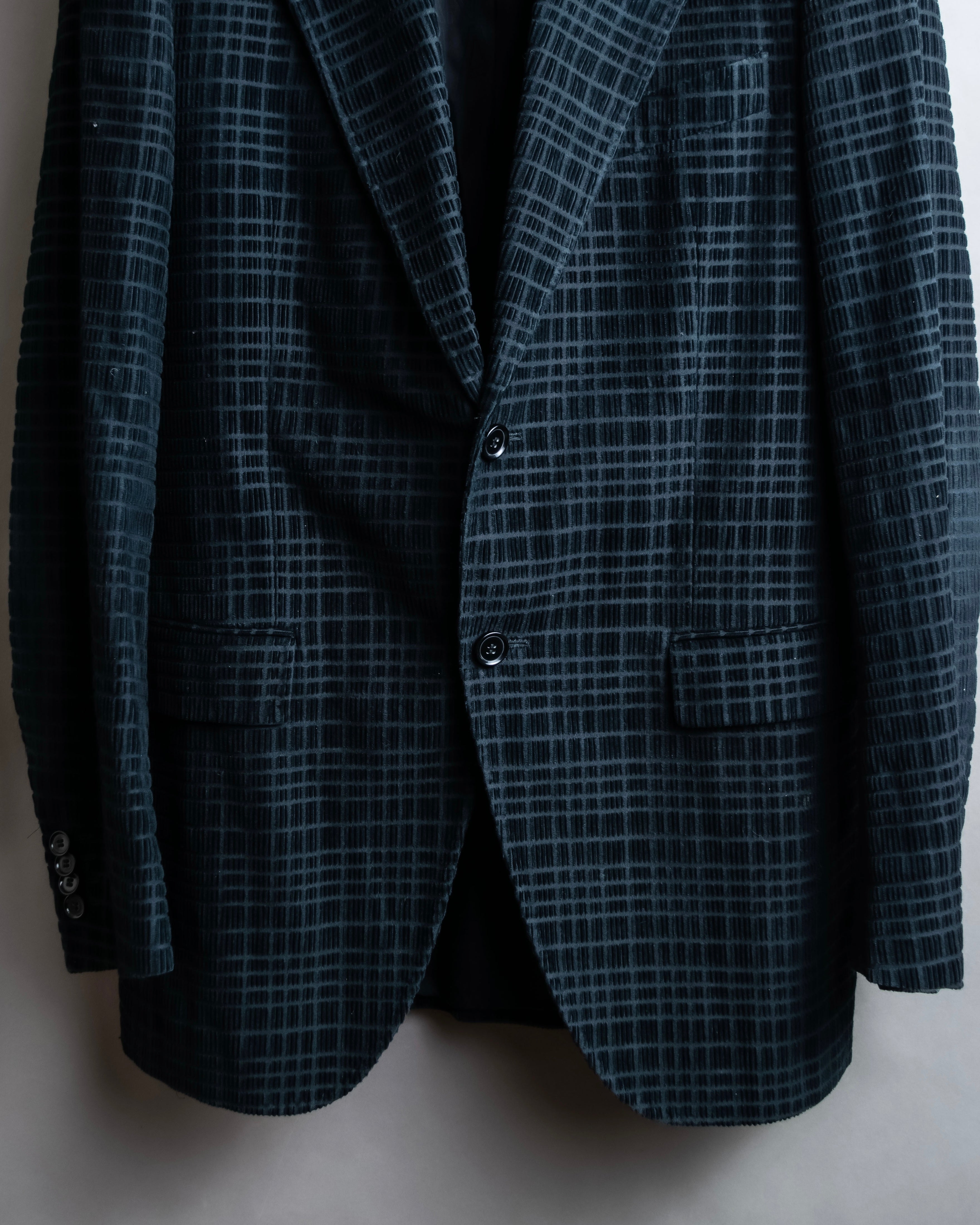 "DOLCE &amp; GABBANA" Checkered velvet tailored jacket