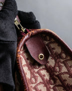 "Christian Dior" Trotter monogram jacquard boston bag