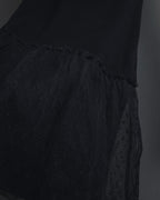 "RED VALENTINO" Lace bib knit tunic dress