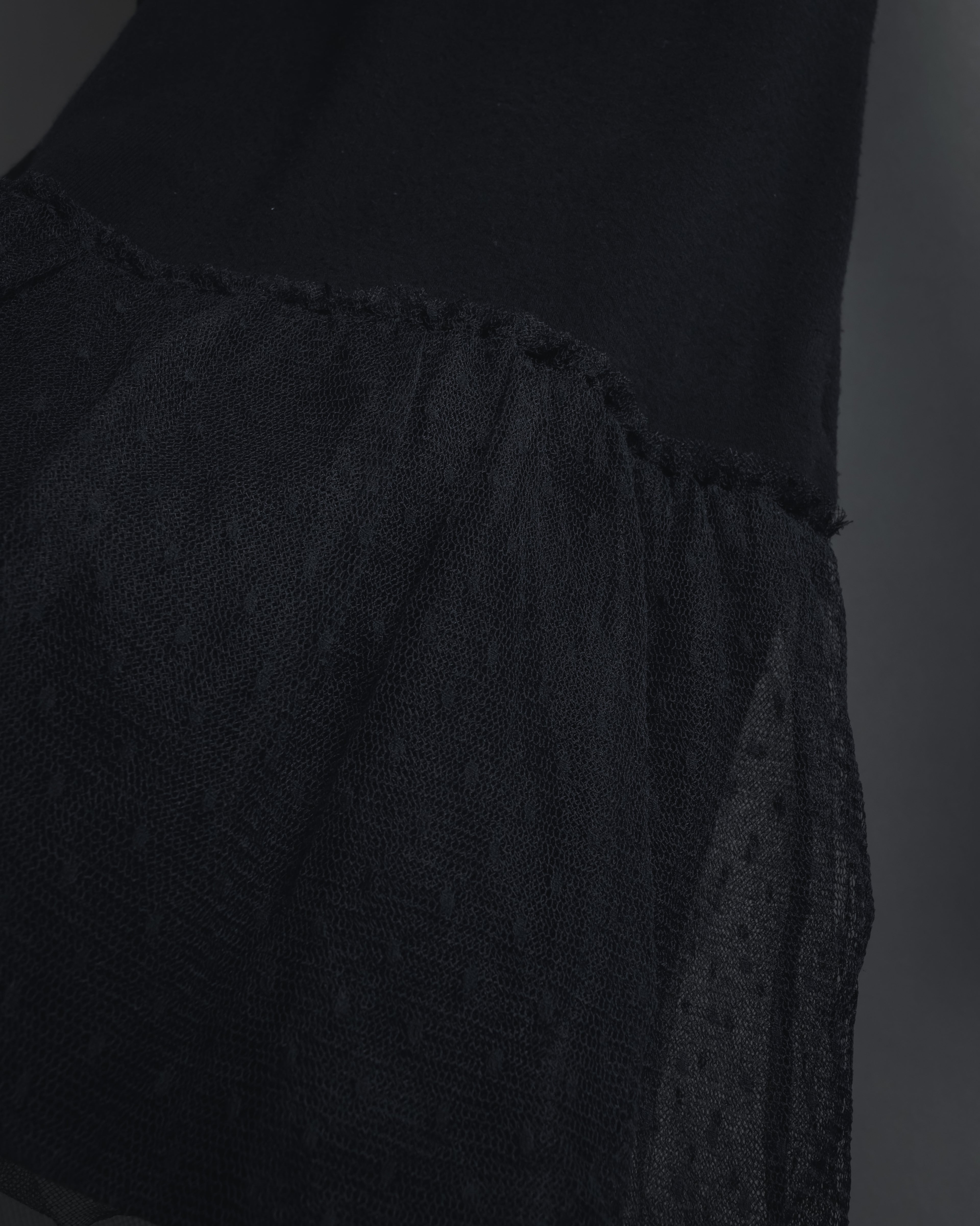 "RED VALENTINO" Lace bib knit tunic dress