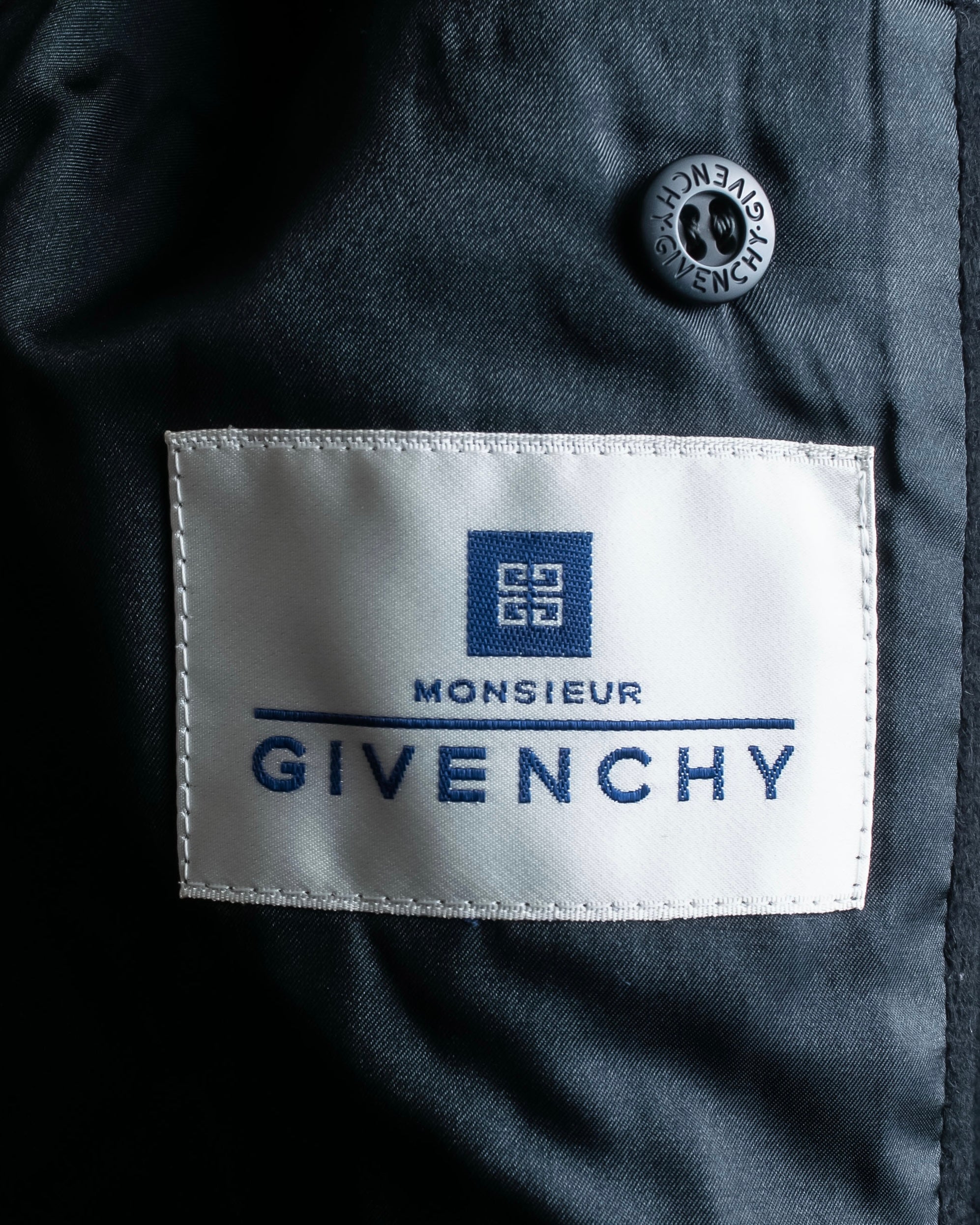 "MONSIEUR GIVENCHY" Double-breasted cashmere blend chesterfield coat