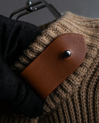 "POLO Ralph Lauren" Buckle closure design ribbed cardigan