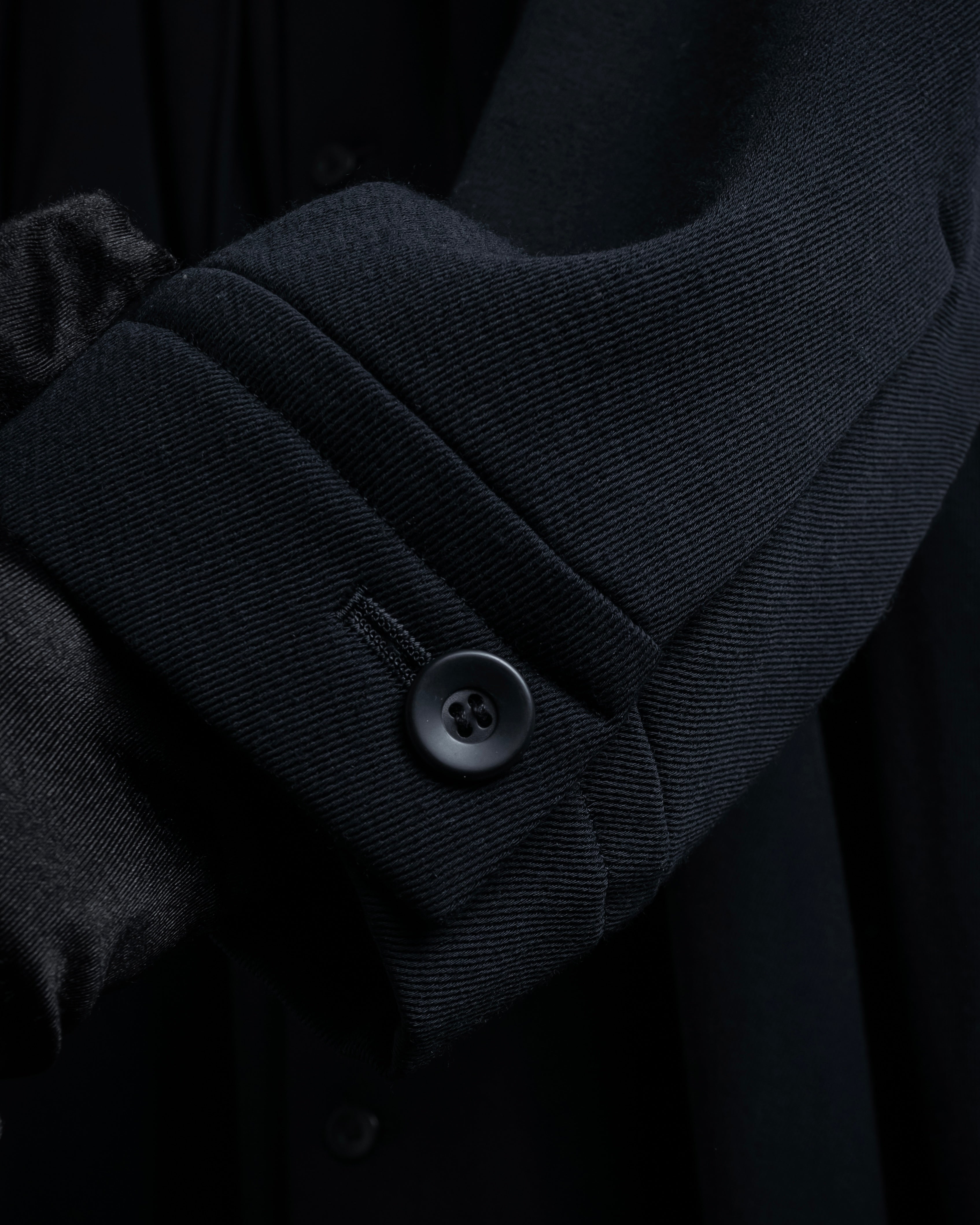 -SPECIAL- "Y's" 15AW Cape design panel oversized stand collar coat