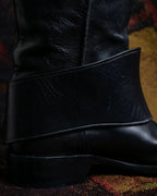"BOTTEGA VENETA" Belt design square toe knee high long boots
